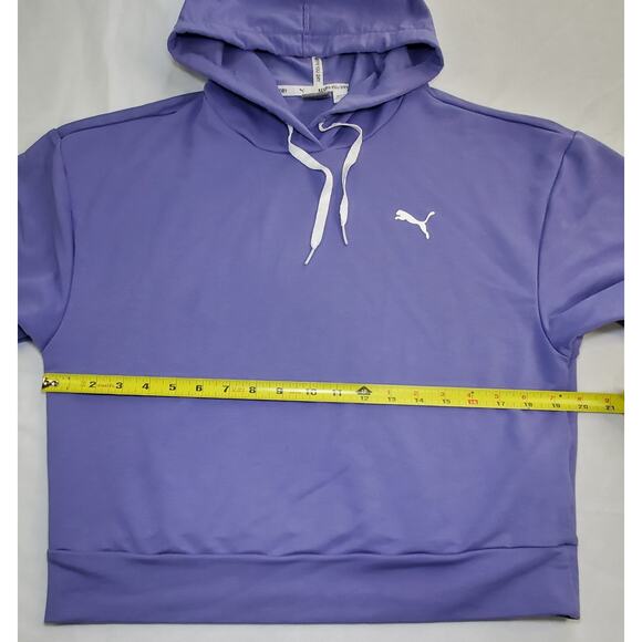 Puma Size S Ladies’ Lightweight Hoodie Hazy Blue Purple Gym Yoga Athletic Ca11 - Picture 4 of 6